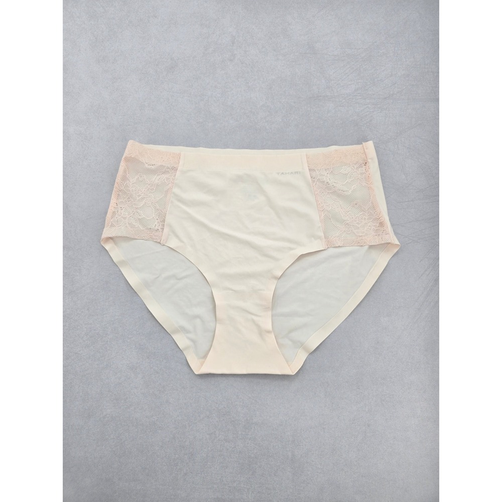 Tahari Blush Lace Dainty Whimsy Boho Goth Fairy Coquette Bridal Panties Large
